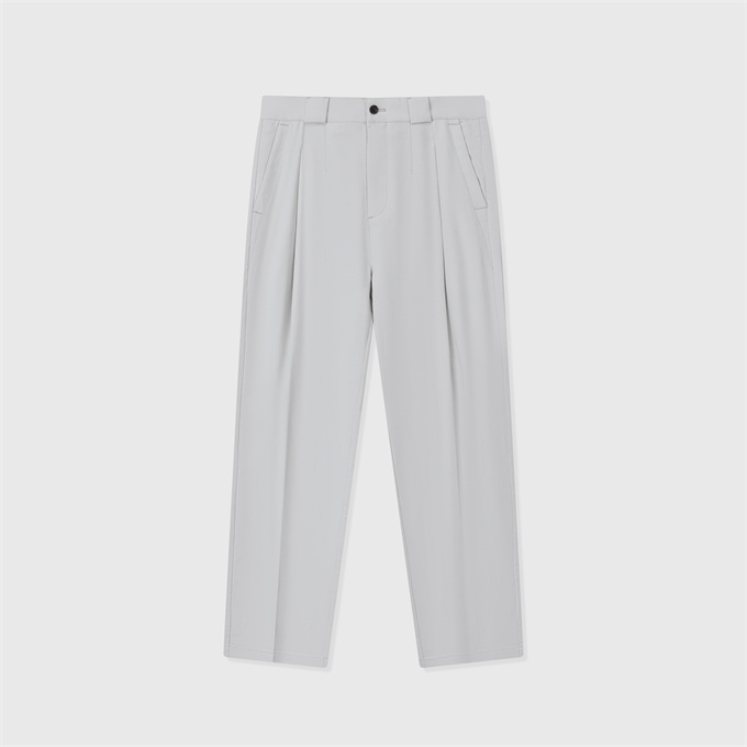 brunello cucinelli panama cotton linen pleated long trousers